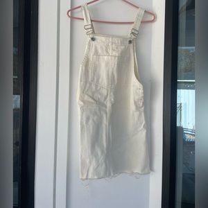 White overall dress